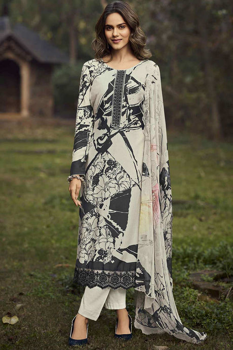 Buy Multi Muslin Digital Printed  Salwar Suit Online
