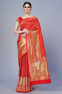 Buy Banarasi Art Silk Woven Saree in Red Online