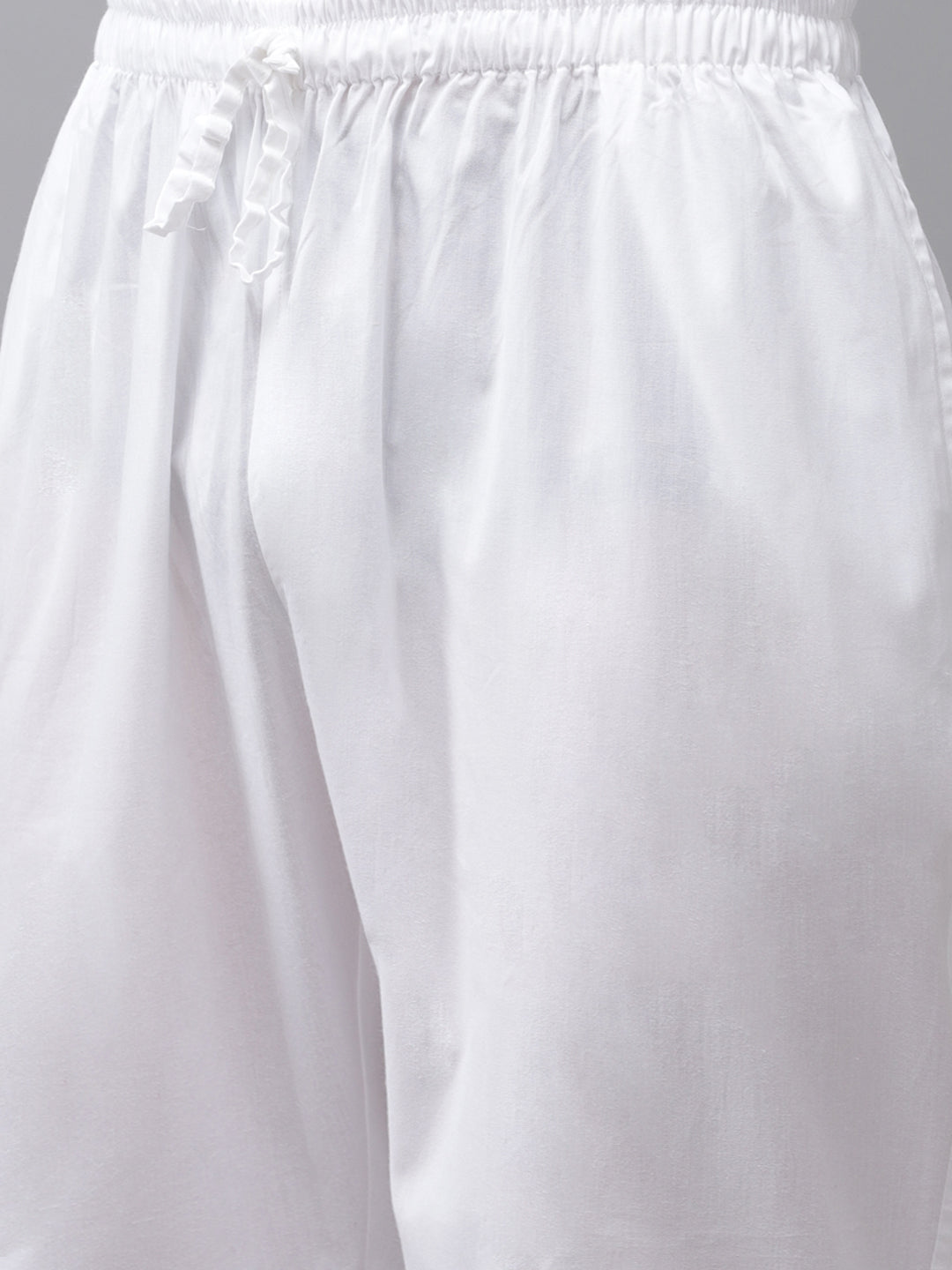 Buy Men's Beige Cotton Printed Kurta Pajama Set Online - Side