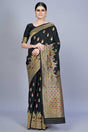 Buy Banarasi Art Silk Woven Saree in Black Online