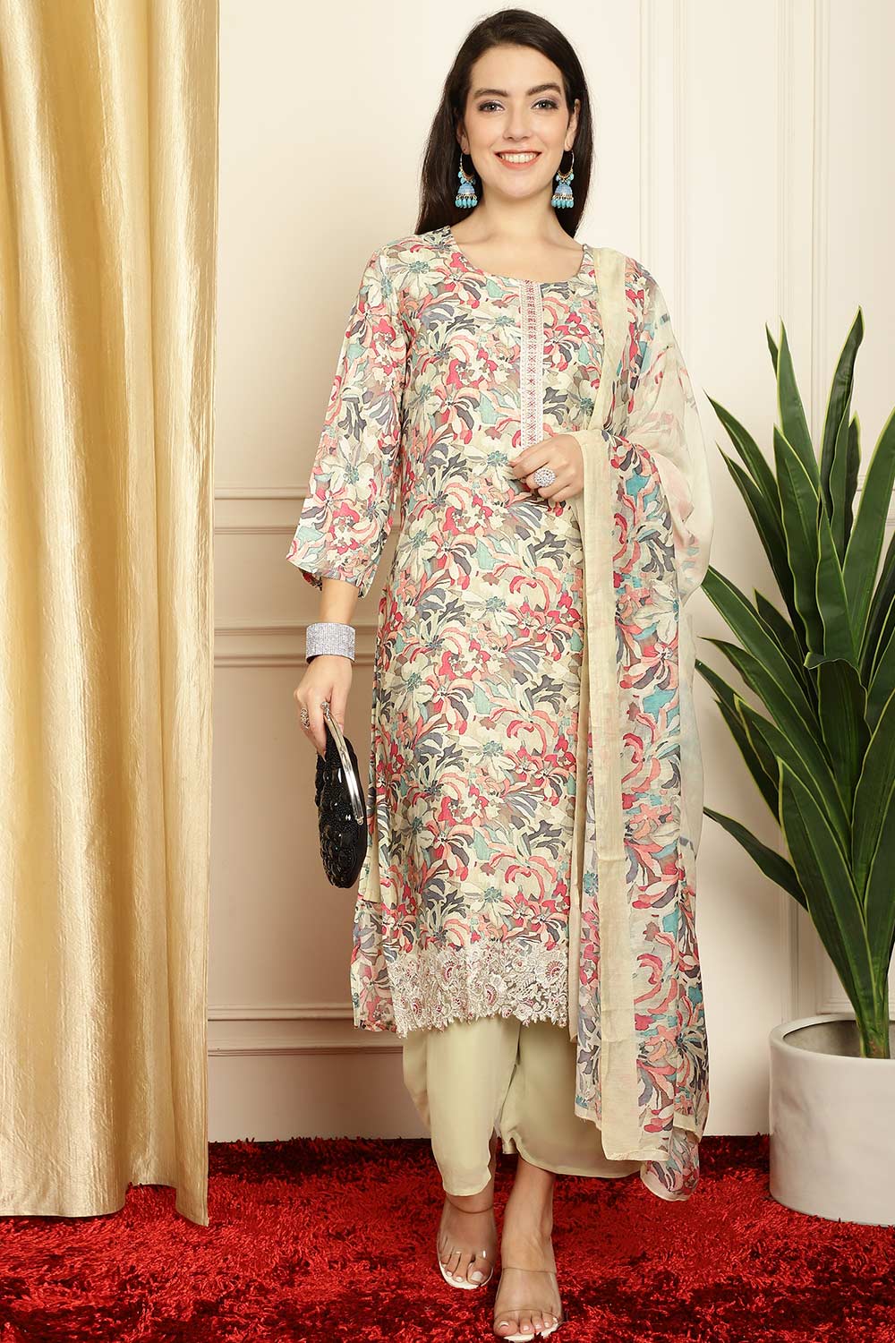 Multi Muslin Digital Printed Salwar Suit