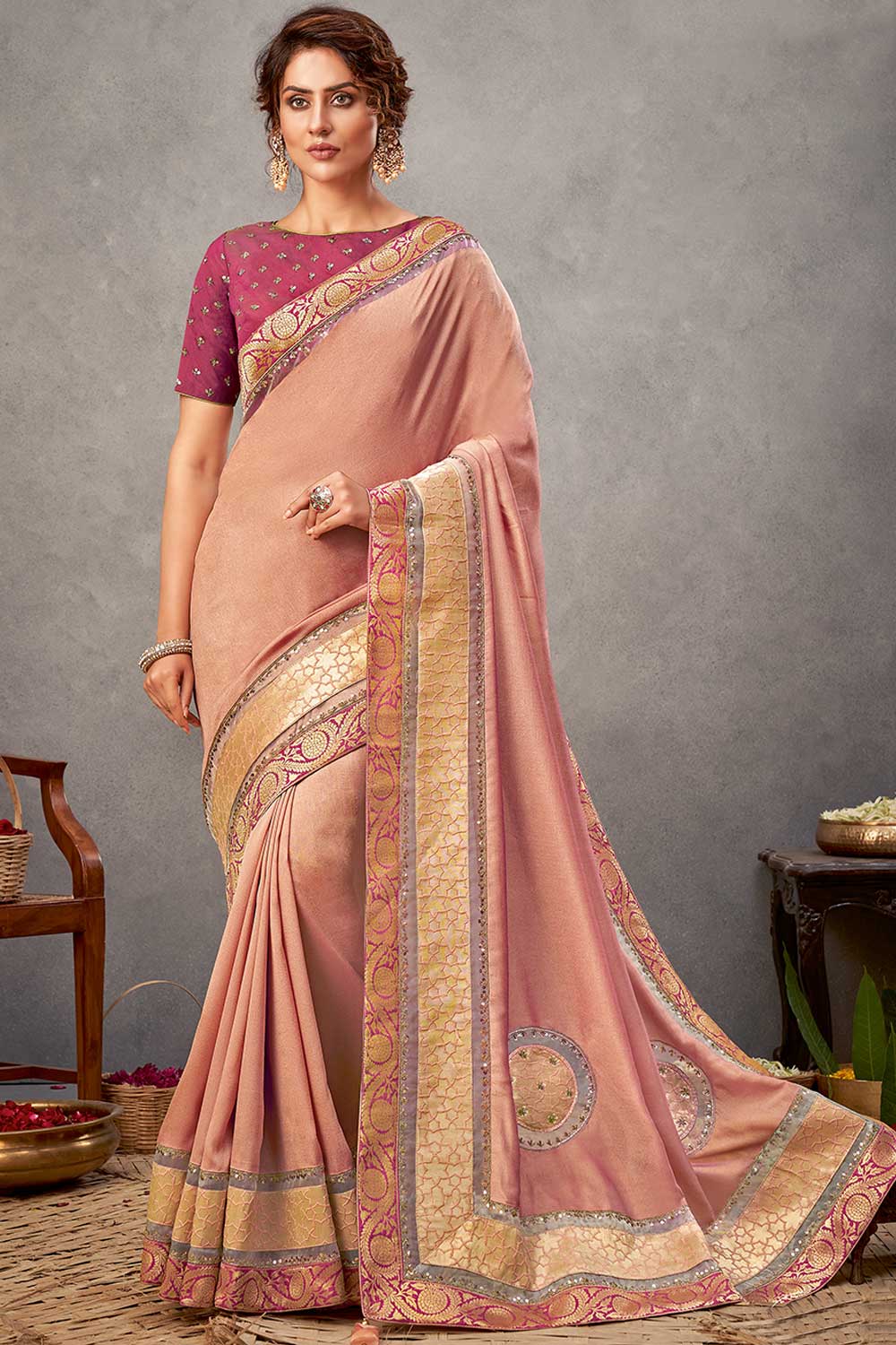 Georgette Saree Collection at Karmaplace