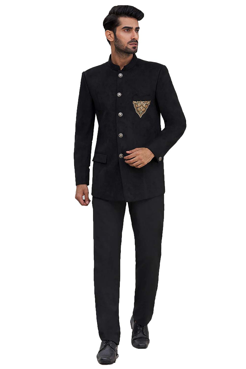 Men's Art Silk Embroidered Jodhpuri Jacket