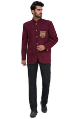 Men's Art Silk Embroidered Jodhpuri Jacket