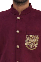 Men's Art Silk Embroidered Jodhpuri Jacket