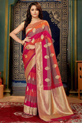 Buy Banarasi Art Silk Woven Saree in Multicolor Online