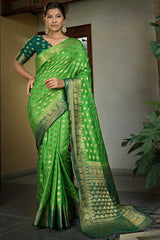 Green Art Silk Zari Saree