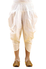 Boys Off White Silk Neck Embroidered Kurta Pajama Set