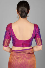 Buy Art Silk Woven Saree in Purple - Zoom in