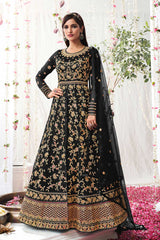 Black Soft Net Embroidered Wedding Dress