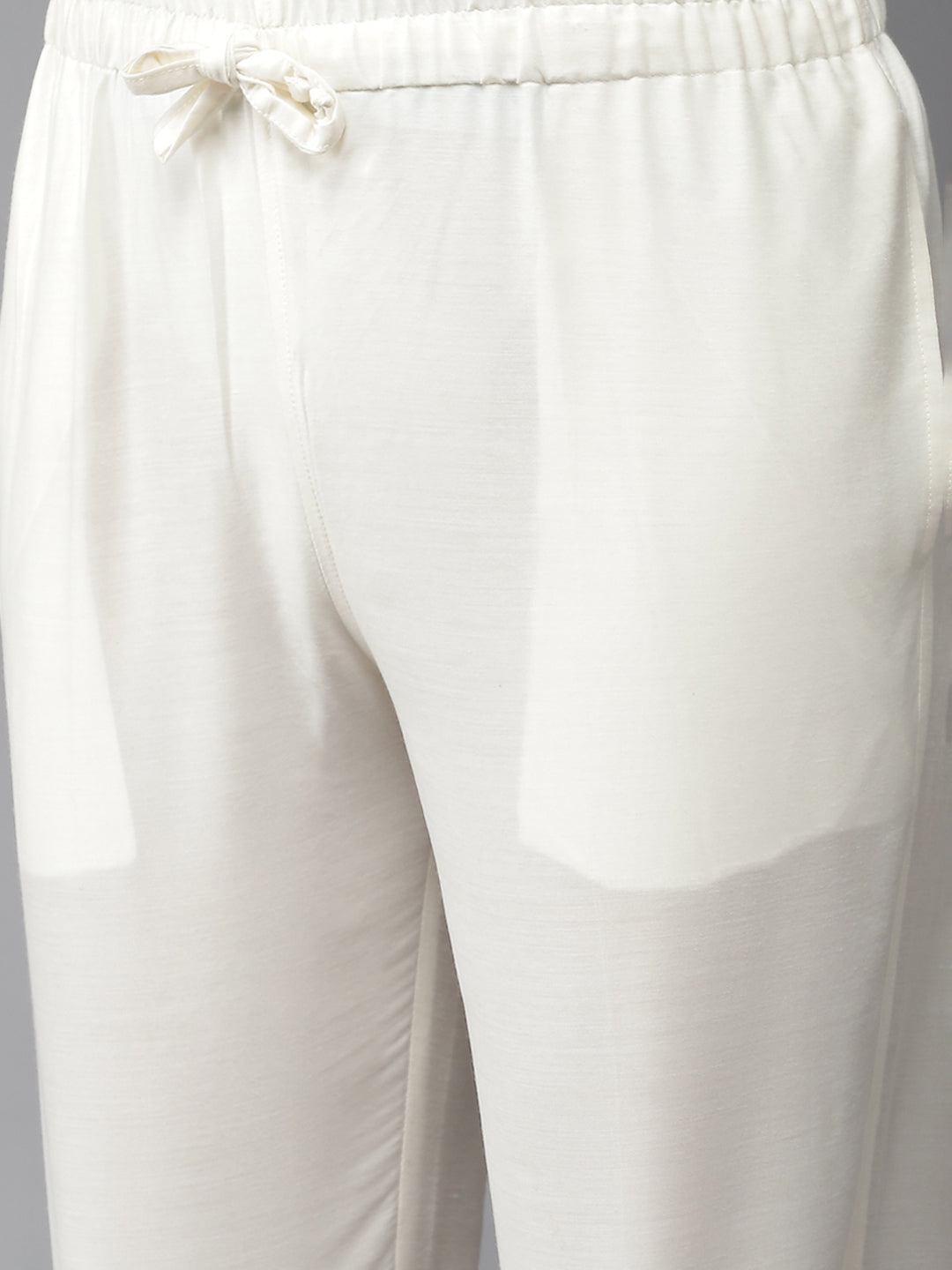 Buy Men's Off-White Silk Jacquard Woven Design Kurta Pajama Jacket Set Online - Front