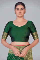 Green Banarasi Silk woven Saree