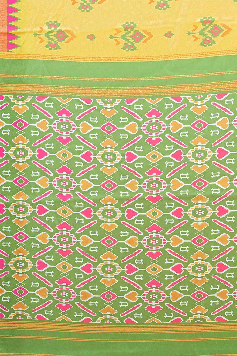 Yellow Patola silk printed Saree