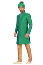 Buy Men's Art Silk  Embroidery  Sherwani Set in Green  Online