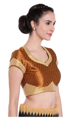 Banarasi Blouse In Brown