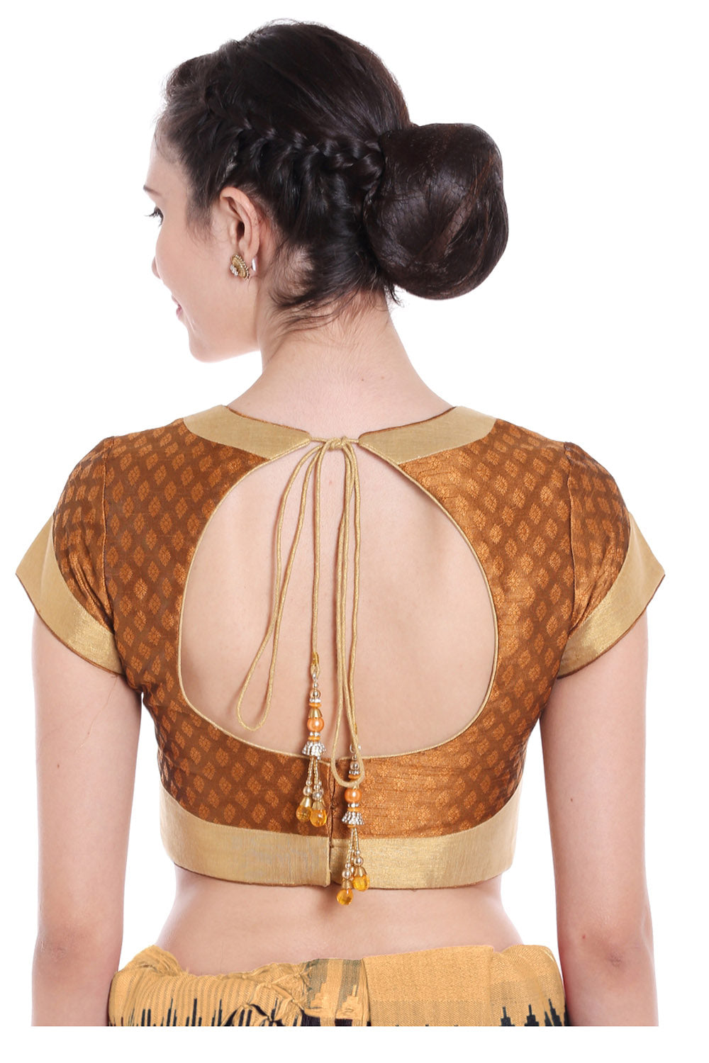 Banarasi Blouse In Brown