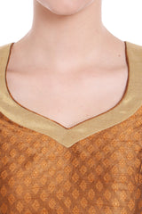 Banarasi Blouse In Brown