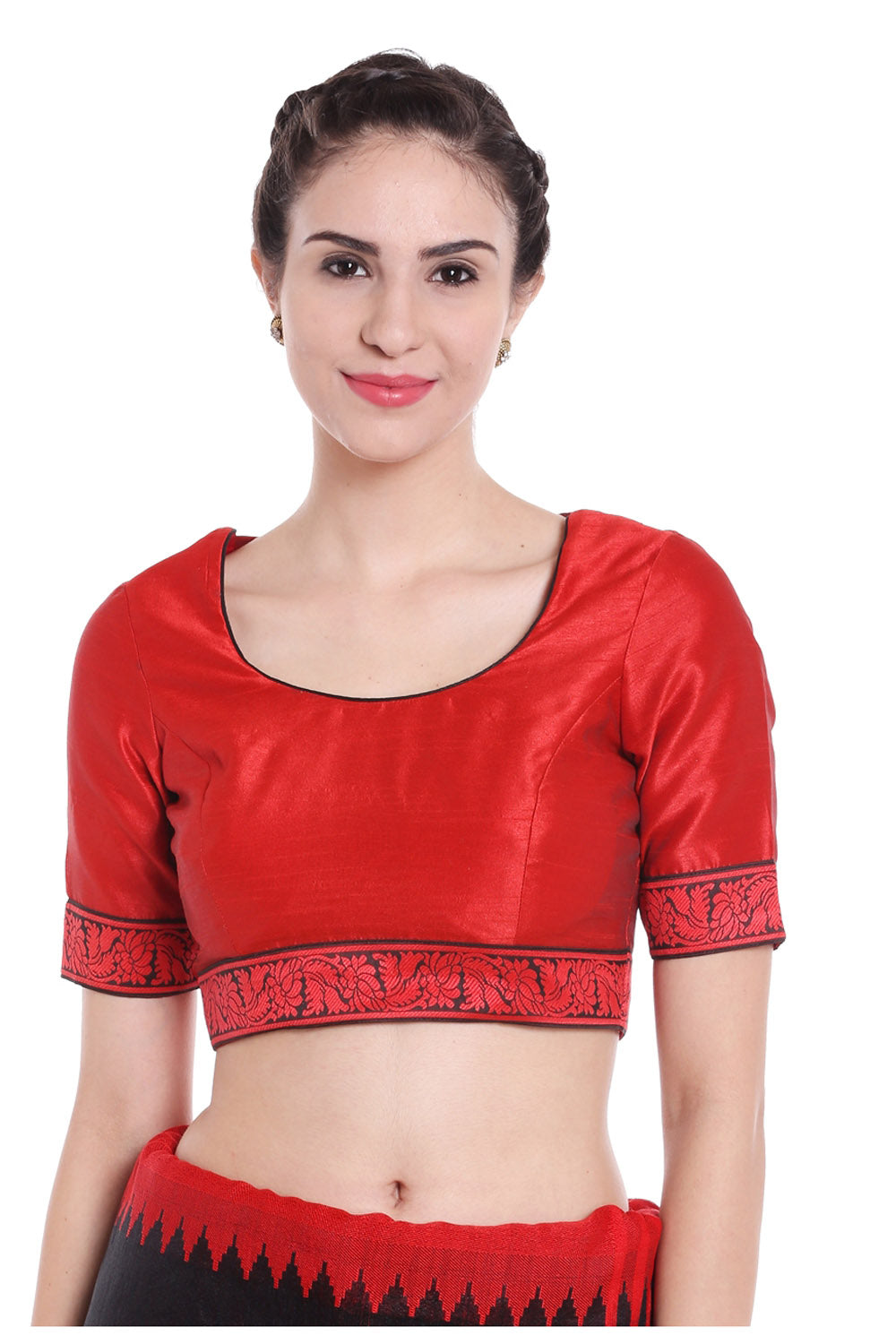 Art Silk Blouse In Red