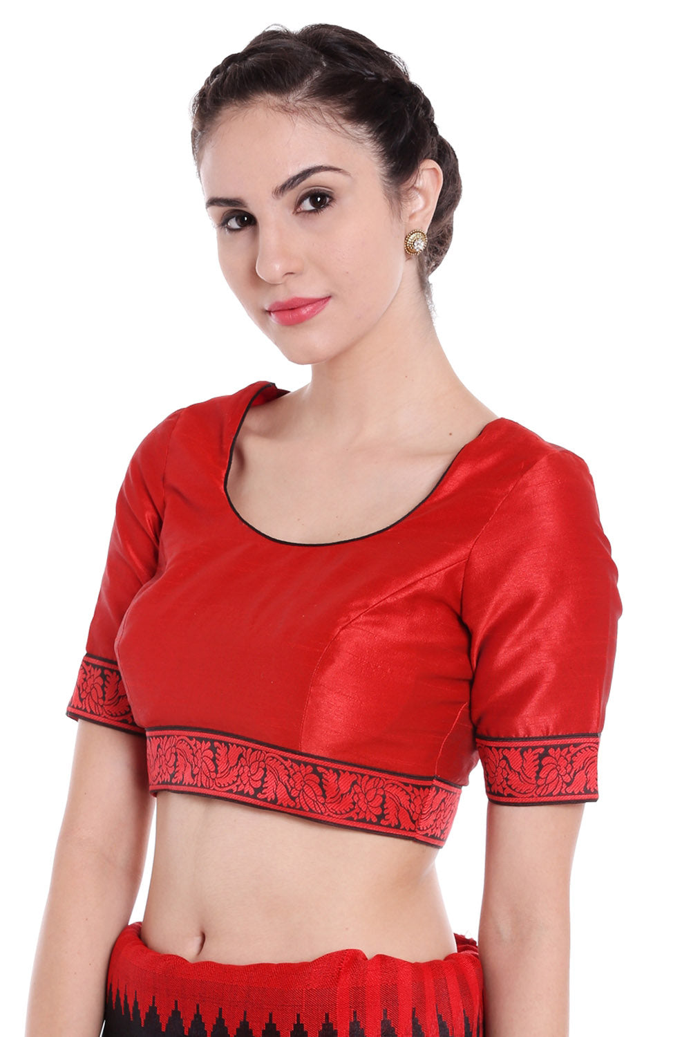 Art Silk Blouse In Red