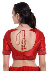 Art Silk Blouse In Red