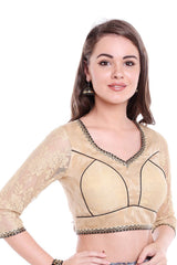 Net Blouse In Beige