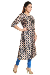 Buy Art Silk Kurti in Black Online