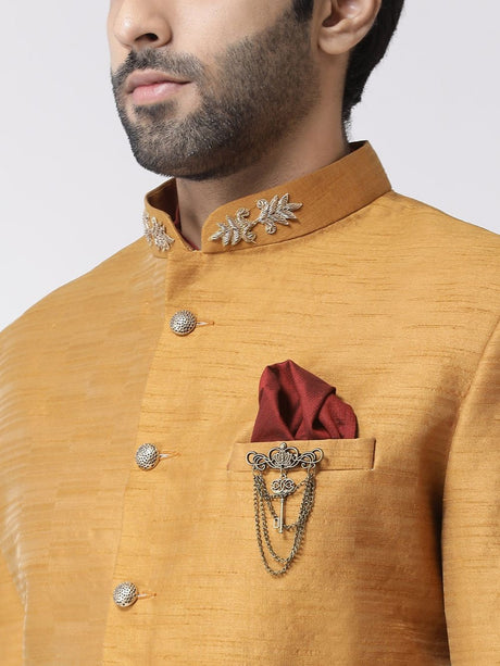 Maroon Art Silk Semi Indo Kurta Patiala