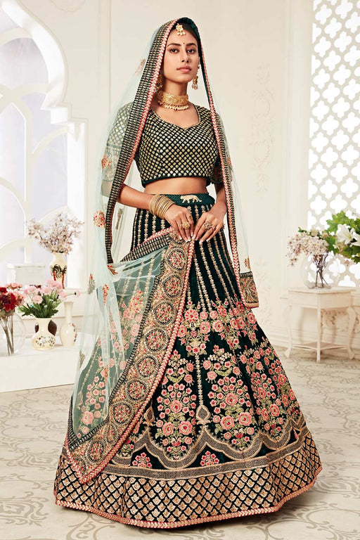 Velvet designer lehenga clearance choli