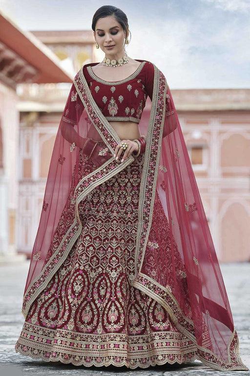 Velvet lehenga cheap price