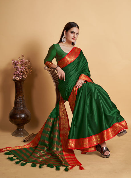 Green Soft Silk Soft Saree