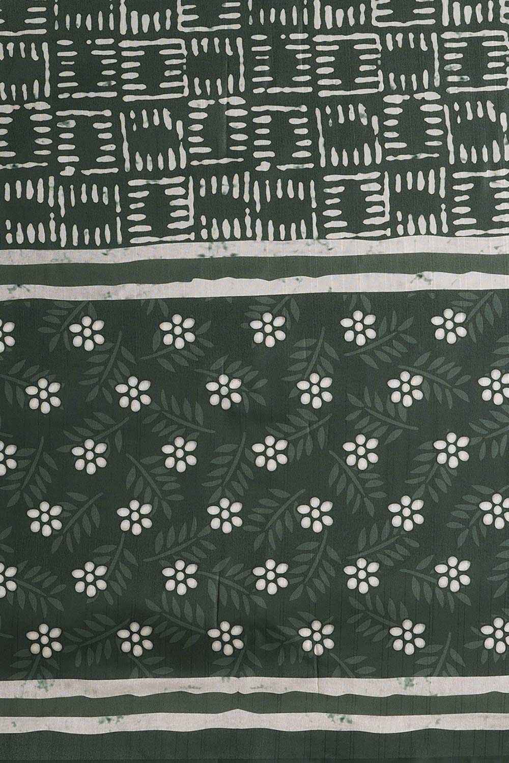 Bhagalpuri Silk Green Digital Print Designer Saree