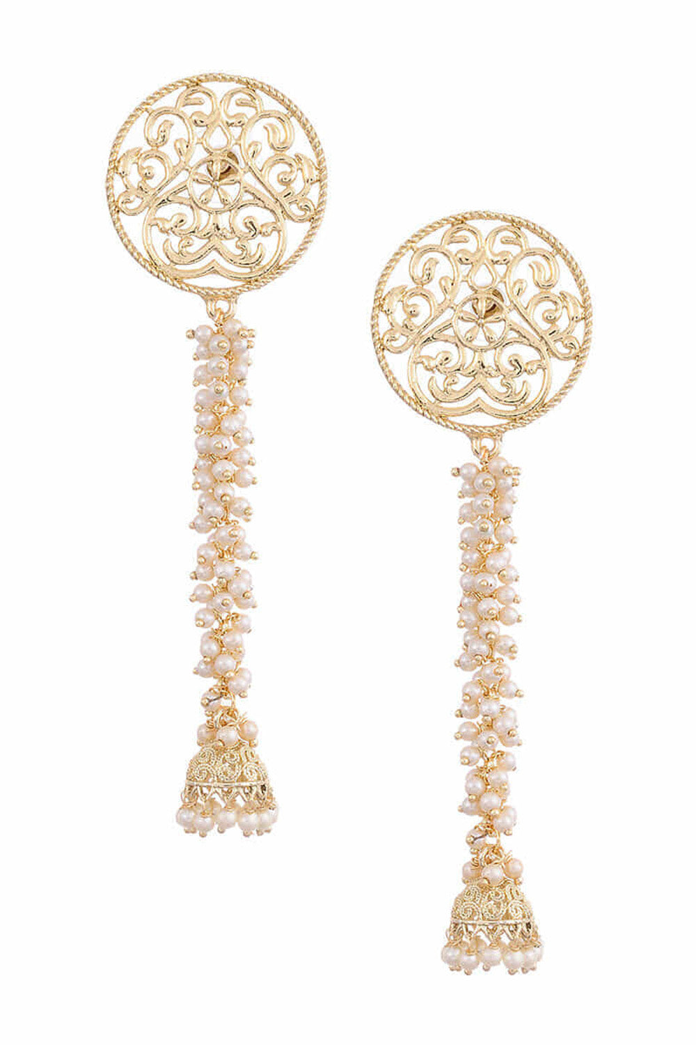 Women's Alloy Metal Drop Earrings In Gold