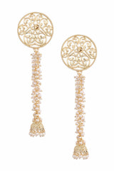 Women's Alloy Metal Drop Earrings In Gold