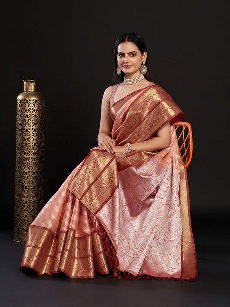 Coffee Kanjivaram Silk Coffee Saree