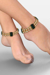 Buy Women's Alloy Anklet in Green