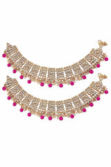 Buy Women's Alloy Anklet in Rani Pink Online