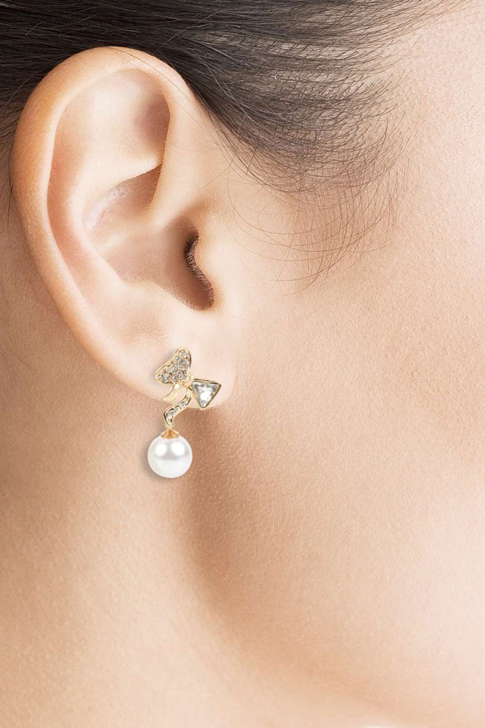 Women's Alloy Drop Earrings In White