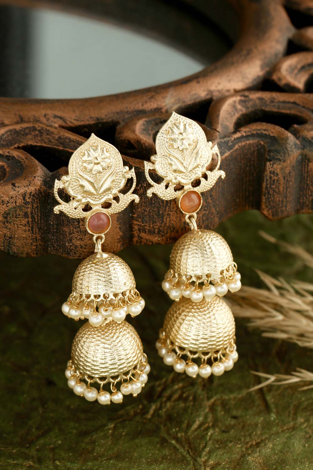 Buy Gold Multi Layer Contemporary Jhumkas Online