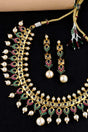 Buy Gold Toned And Stone-Studded Jewellery Set Online