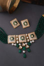 Buy Green Handcrafted Kundan Studded Meenakari Choker Jewellery Set Online