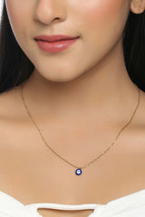 Buy Blue And Evil Eye Necklace Online - Side