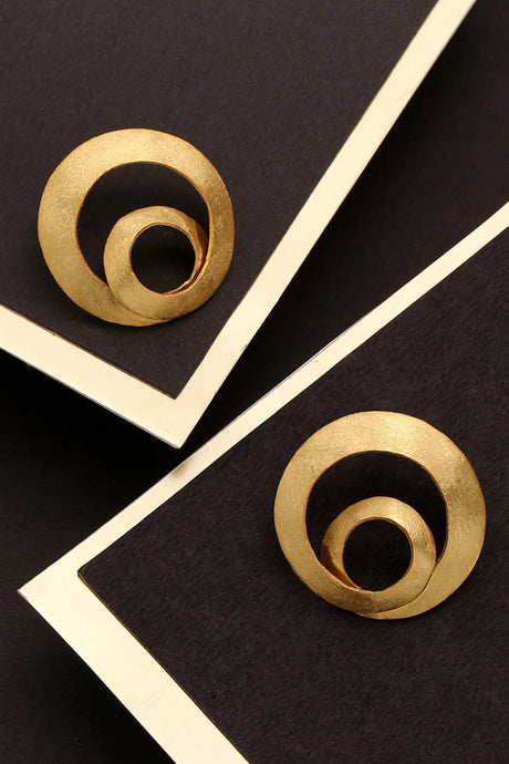 Buy Handcrafted Gold Matt Finish Statement Earrings Online