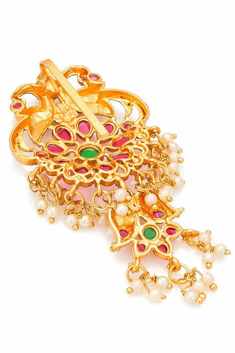 Traditional Gold Plated Temple Work Hair Pin