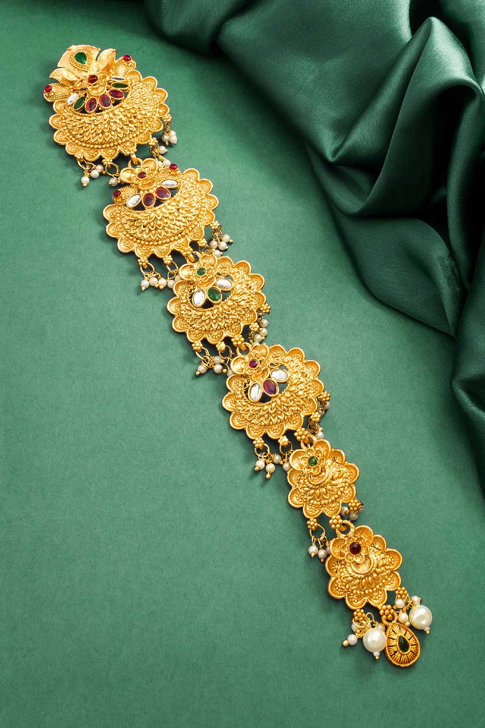 Gold Plated Antique Design Hair Choti