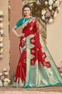 Buy Women's Silk Woven Saree in Red