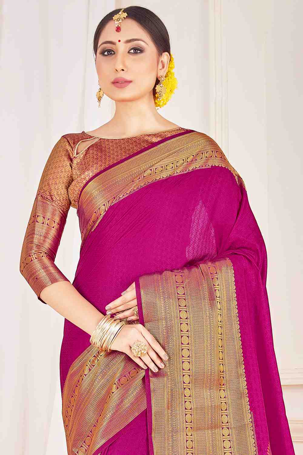 Silk Saree With Woven Work