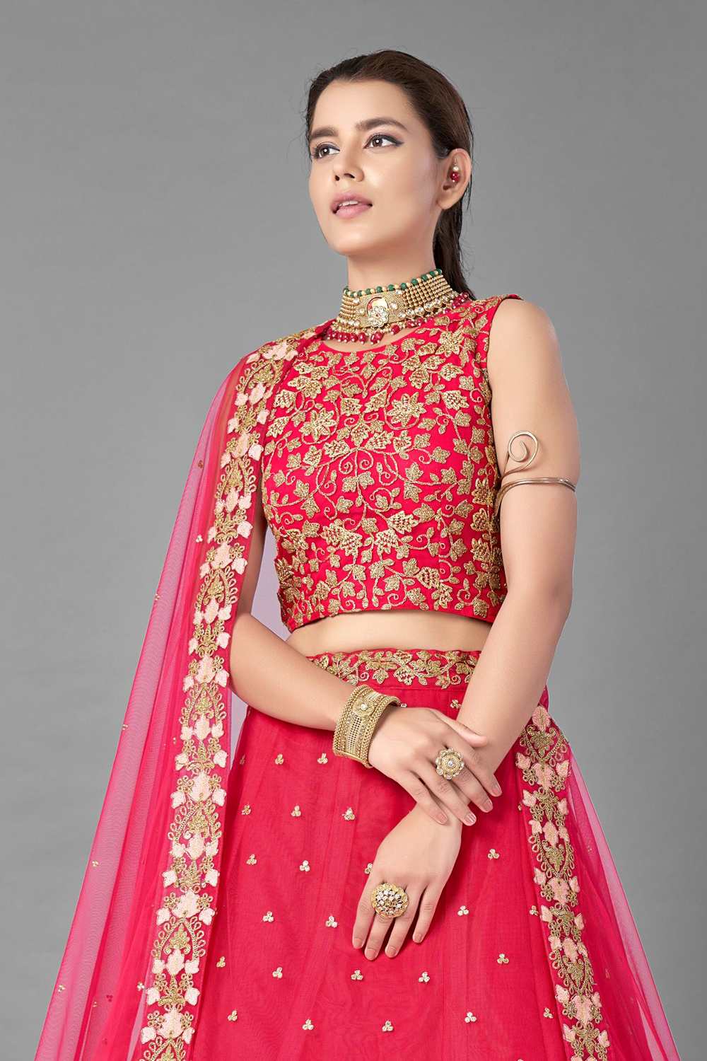 Shop Soft Net Embroidery Lehenga Choli Online