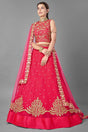 Buy Soft Net Embroidery Lehenga Choli in Pink