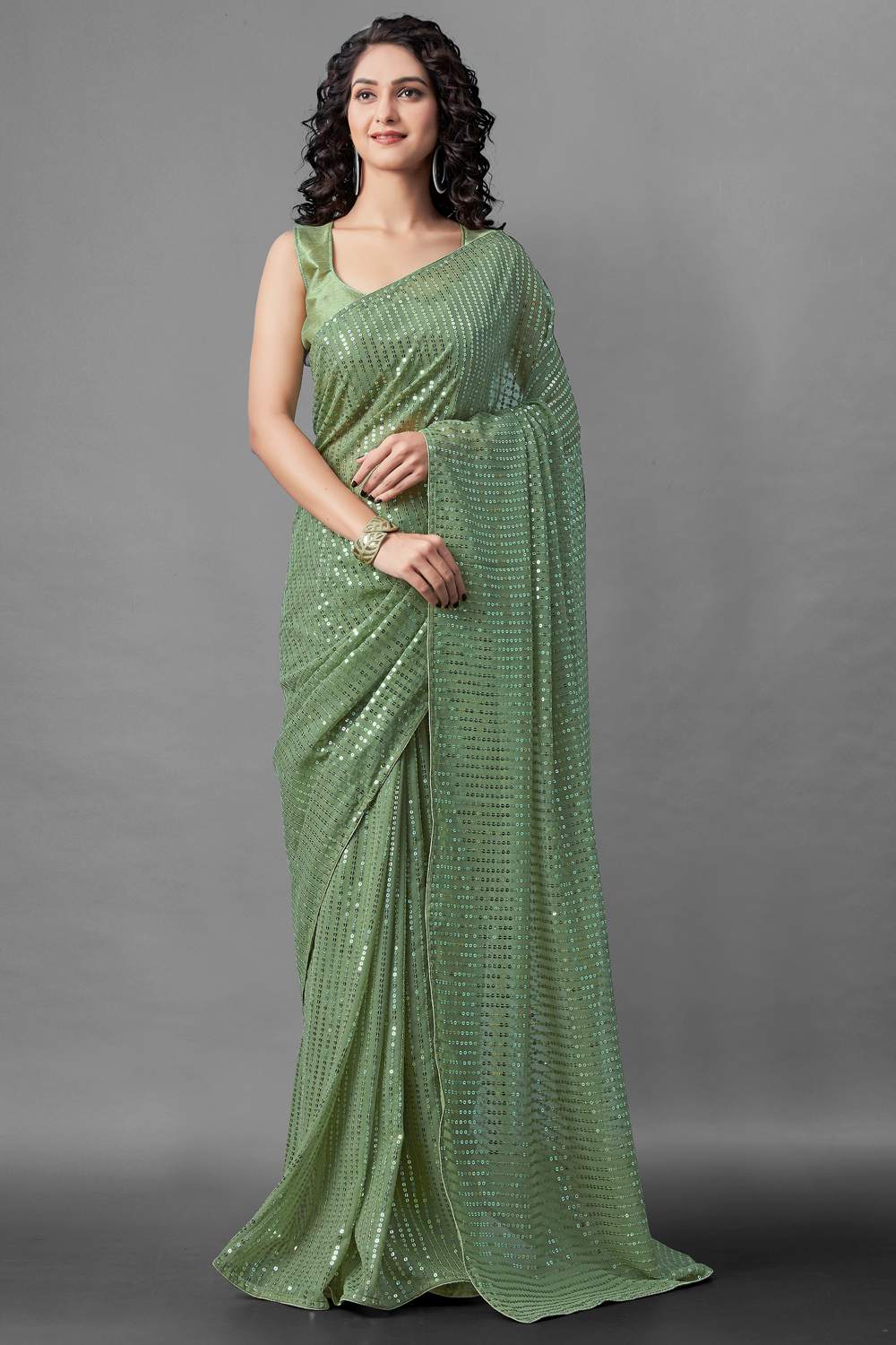 Buy Sequin and Mirror Sarees | Designer Sequence Saree Online in the USA –  Karmaplace