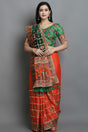 Buy Women's Soft Silk Embroidered Saree in Green